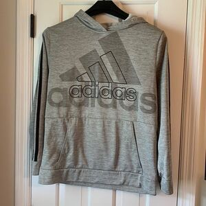 Grey Adidas Kids Hoodie XL